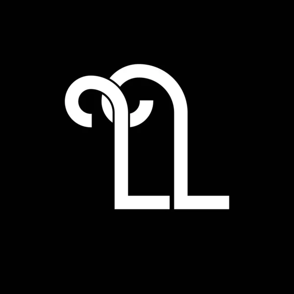 Letter Дизайн Логотипу Початкові Літери Значок Логотипу Абстрактна Літера Мінімальний — стоковий вектор