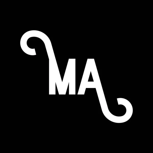 Mektup Logosu Tasarımı Baş Harfler Logo Simgesi Soyut Harf Minimal — Stok Vektör