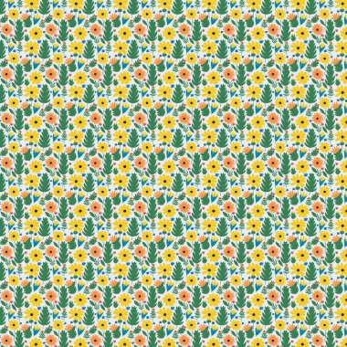 Yapraklı çiçek deseni. Çiçek buketleri çiçek kompozisyonları. Çiçek deseni.