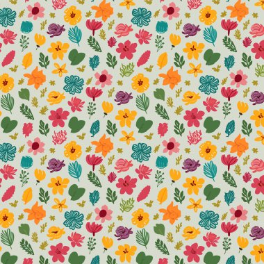 Yapraklı çiçek deseni. Çiçek buketleri çiçek kompozisyonları. Çiçek deseni.