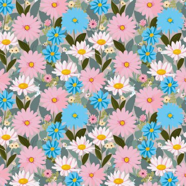 Yapraklı çiçek deseni. Çiçek buketleri çiçek kompozisyonları. Çiçek deseni.