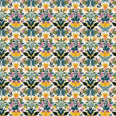 Yapraklı çiçek deseni. Çiçek buketleri çiçek kompozisyonları. Çiçek deseni.