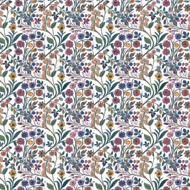 Yapraklı çiçek deseni. Çiçek buketleri çiçek kompozisyonları. Çiçek deseni.