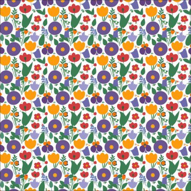 Yapraklı çiçek deseni. Çiçek buketleri çiçek kompozisyonları. Çiçek deseni.