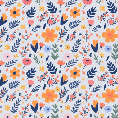 Yapraklı çiçek deseni. Çiçek buketleri çiçek kompozisyonları. Çiçek deseni.