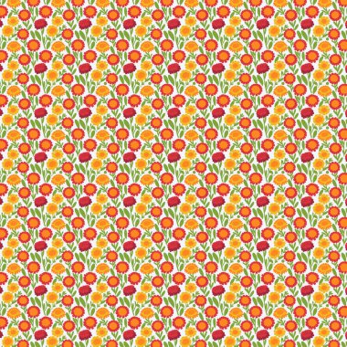 Yapraklı çiçek deseni. Çiçek buketleri çiçek kompozisyonları. Çiçek deseni.