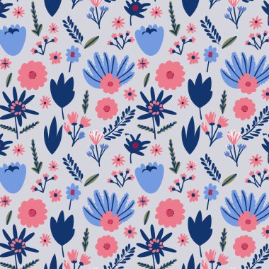 Yapraklı çiçek deseni. Çiçek buketleri çiçek kompozisyonları. Çiçek deseni.