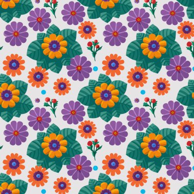 Yapraklı çiçek deseni. Çiçek buketleri çiçek kompozisyonları. Çiçek deseni.