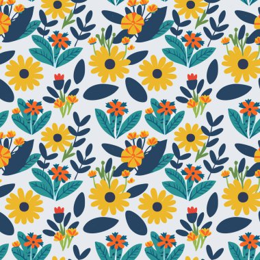 Yapraklı çiçek deseni. Çiçek buketleri çiçek kompozisyonları. Çiçek deseni.