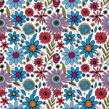 Yapraklı çiçek deseni. Çiçek buketleri çiçek kompozisyonları. Çiçek deseni.