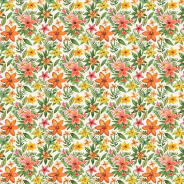 Yapraklı çiçek deseni. Çiçek buketleri çiçek kompozisyonları. Çiçek deseni.