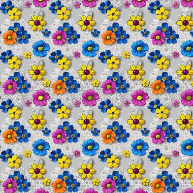 Yapraklı çiçek deseni. Çiçek buketleri çiçek kompozisyonları. Çiçek deseni.