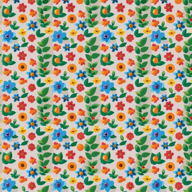 Yapraklı çiçek deseni. Çiçek buketleri çiçek kompozisyonları. Çiçek deseni.