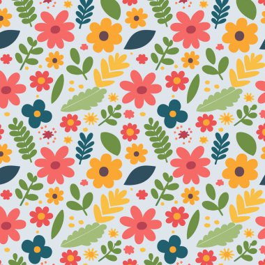 Yapraklı çiçek deseni. Çiçek buketleri çiçek kompozisyonları. Çiçek deseni.