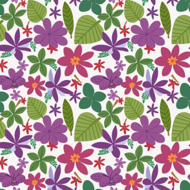 Yapraklı çiçek deseni. Çiçek buketleri çiçek kompozisyonları. Çiçek deseni.