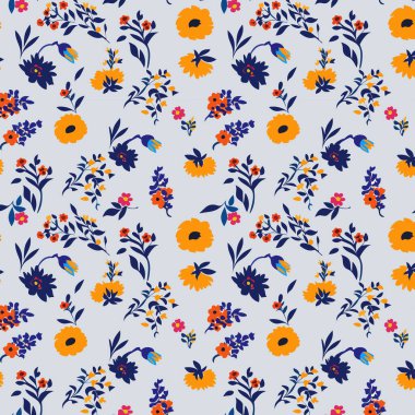 Yapraklı çiçek deseni. Çiçek buketleri çiçek kompozisyonları. Çiçek deseni.