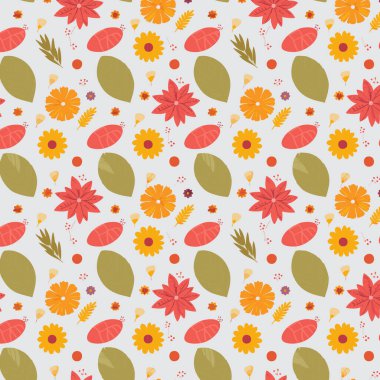 Yapraklı çiçek deseni. Çiçek buketleri çiçek kompozisyonları. Çiçek deseni.