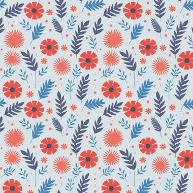 Yapraklı çiçek deseni. Çiçek buketleri çiçek kompozisyonları. Çiçek deseni.