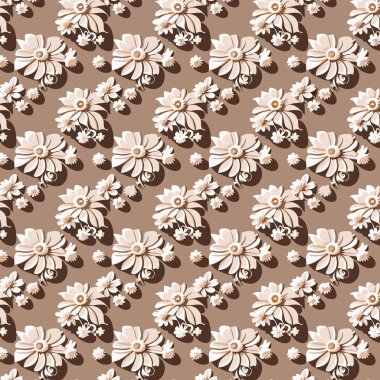 Yapraklı çiçek deseni. Çiçek buketleri çiçek kompozisyonları. Çiçek deseni.