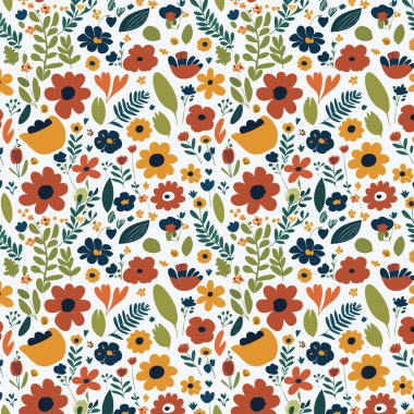 Yapraklı çiçek deseni. Çiçek buketleri çiçek kompozisyonları. Çiçek deseni.