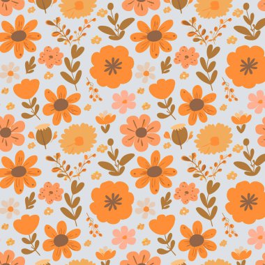 Yapraklı çiçek deseni. Çiçek buketleri çiçek kompozisyonları. Çiçek deseni.