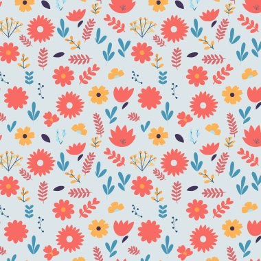 Yapraklı çiçek deseni. Çiçek buketleri çiçek kompozisyonları. Çiçek deseni.