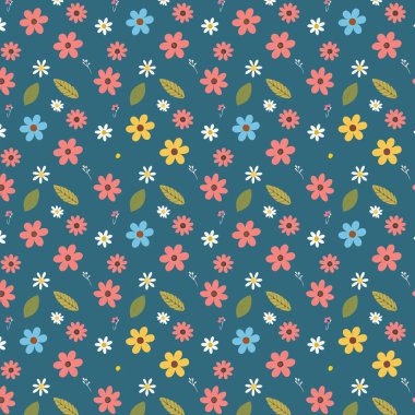 Yapraklı çiçek deseni. Çiçek buketleri çiçek kompozisyonları. Çiçek deseni.