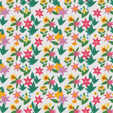 Yapraklı çiçek deseni. Çiçek buketleri çiçek kompozisyonları. Çiçek deseni.