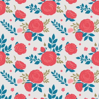 Yapraklı çiçek deseni. Çiçek buketleri çiçek kompozisyonları. Çiçek deseni.