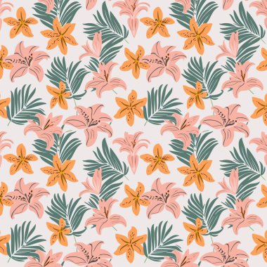 Yapraklı çiçek deseni. Çiçek buketleri çiçek kompozisyonları. Çiçek deseni.