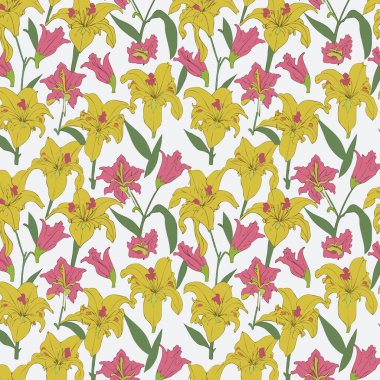 Yapraklı çiçek deseni. Çiçek buketleri çiçek kompozisyonları. Çiçek deseni.