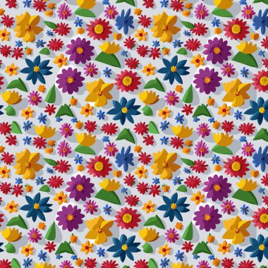 Desen sanat tasarımı. Yapraklı çiçek desenli çiçek buketleri çiçek kompozisyonları. Çiçek deseni