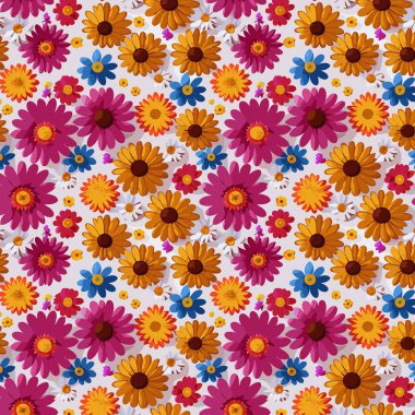 Desen sanat tasarımı. Yapraklı çiçek desenli çiçek buketleri çiçek kompozisyonları. Çiçek deseni