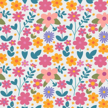 Desen sanat tasarımı. Yapraklı çiçek desenli çiçek buketleri çiçek kompozisyonları. Çiçek deseni