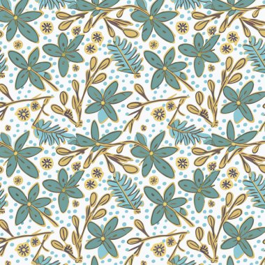 Desen sanat tasarımı. Yapraklı çiçek desenli çiçek buketleri çiçek kompozisyonları. Çiçek deseni