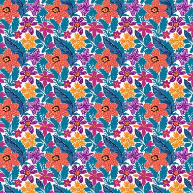 Desen sanat tasarımı. Yapraklı çiçek desenli çiçek buketleri çiçek kompozisyonları. Çiçek deseni