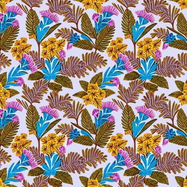 Desen sanat tasarımı. Yapraklı çiçek desenli çiçek buketleri çiçek kompozisyonları. Çiçek deseni