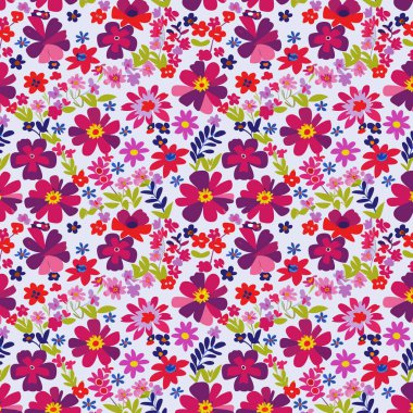 Desen sanat tasarımı. Yapraklı çiçek desenli çiçek buketleri çiçek kompozisyonları. Çiçek deseni