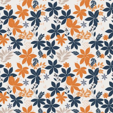 Desen sanat tasarımı. Yapraklı çiçek desenli çiçek buketleri çiçek kompozisyonları. Çiçek deseni