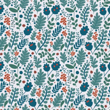 Desen sanat tasarımı. Yapraklı çiçek desenli çiçek buketleri çiçek kompozisyonları. Çiçek deseni