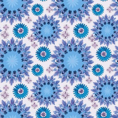 Desen sanat tasarımı. Yapraklı çiçek desenli çiçek buketleri çiçek kompozisyonları. Çiçek deseni