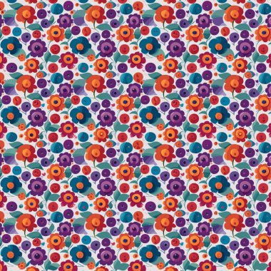 Desen sanat tasarımı. Yapraklı çiçek desenli çiçek buketleri çiçek kompozisyonları. Çiçek deseni