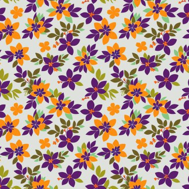 Desen sanat tasarımı. Yapraklı çiçek desenli çiçek buketleri çiçek kompozisyonları. Çiçek deseni