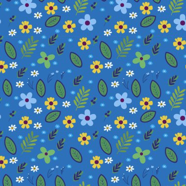 Desen sanat tasarımı. Yapraklı çiçek desenli çiçek buketleri çiçek kompozisyonları. Çiçek deseni