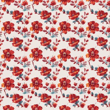 Desen sanat tasarımı. Yapraklı çiçek desenli çiçek buketleri çiçek kompozisyonları. Çiçek deseni