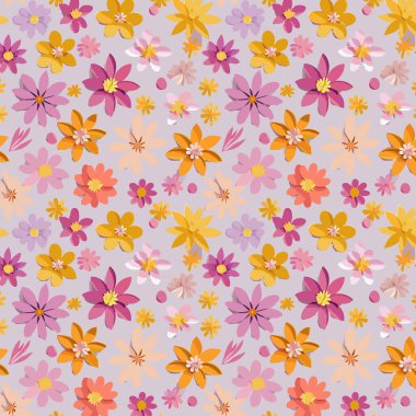 Kumaş, tişört ve yastık kılıfı için çiçek desenli tasarım. Yapraklı çiçek deseni. Çiçek buketleri çiçek kompozisyonları. Çiçek deseni