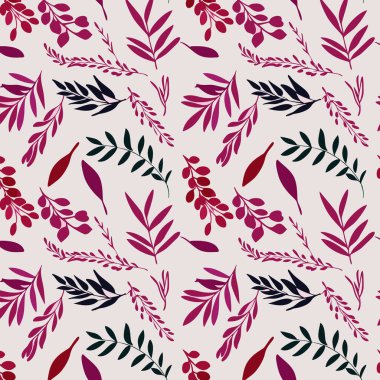 Kumaş, tişört ve yastık kılıfı için çiçek desenli tasarım. Yapraklı çiçek deseni. Çiçek buketleri çiçek kompozisyonları. Çiçek deseni