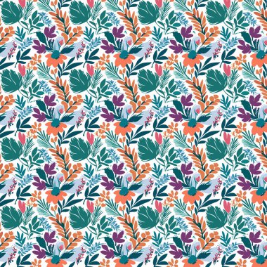 Kumaş, tişört ve yastık kılıfı için çiçek desenli tasarım. Yapraklı çiçek deseni. Çiçek buketleri çiçek kompozisyonları. Çiçek deseni