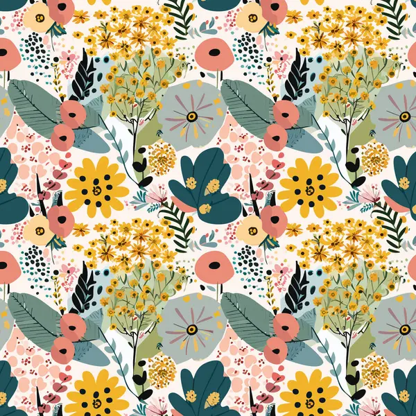 Pattern art design. Flower pattern with leaves floral bouquets flower compositions. Floral pattern