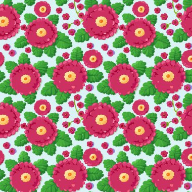 Kumaş, tişört ve yastık kılıfı için çiçek desenli tasarım. Yapraklı çiçek deseni. Çiçek buketleri çiçek kompozisyonları. Çiçek deseni